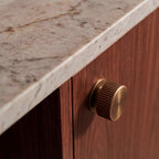 Solid Brass Antique Bronze Knurled Cabinet Hardware Set (Knobs & Pulls)