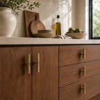 Solid Brass Antique Bronze Knurled Cabinet Hardware Set (Knobs & Pulls)