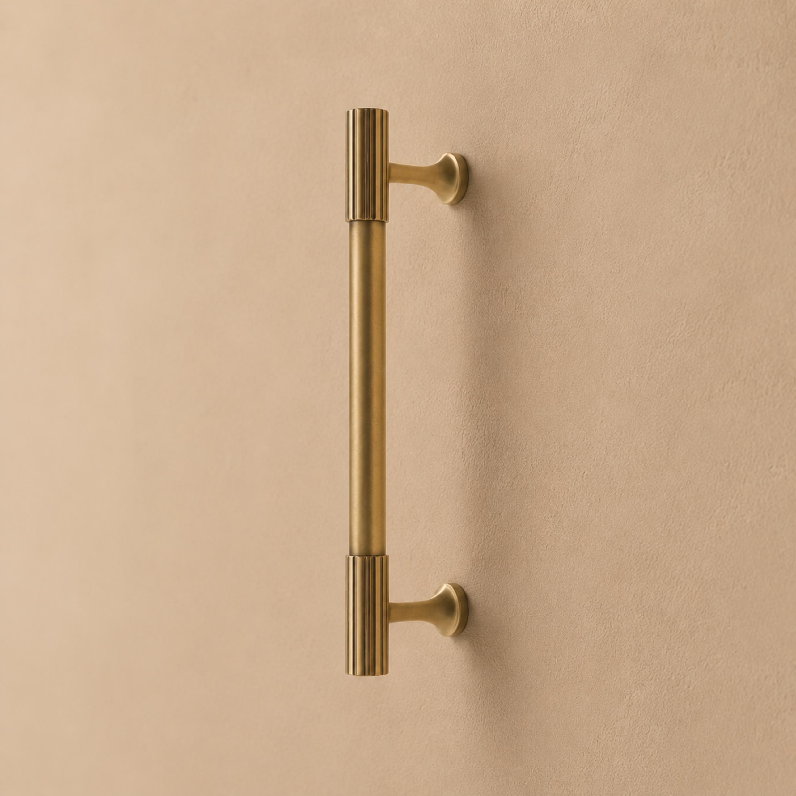 Solid Brass Antique Bronze Knurled Cabinet Hardware Set (Knobs & Pulls)