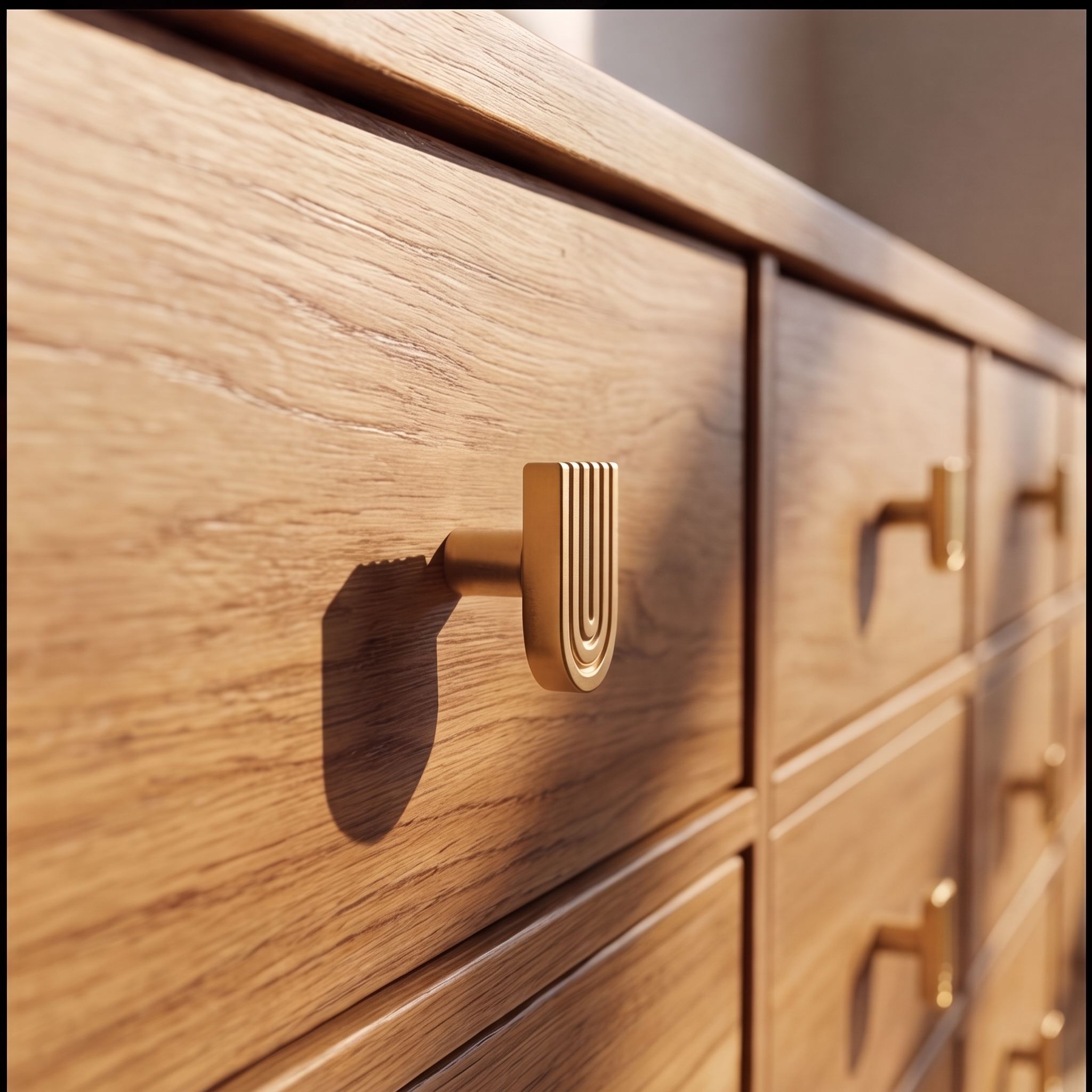 Solid Brass Art Deco Cabinet Knobs & Pulls (Multiple Sizes)