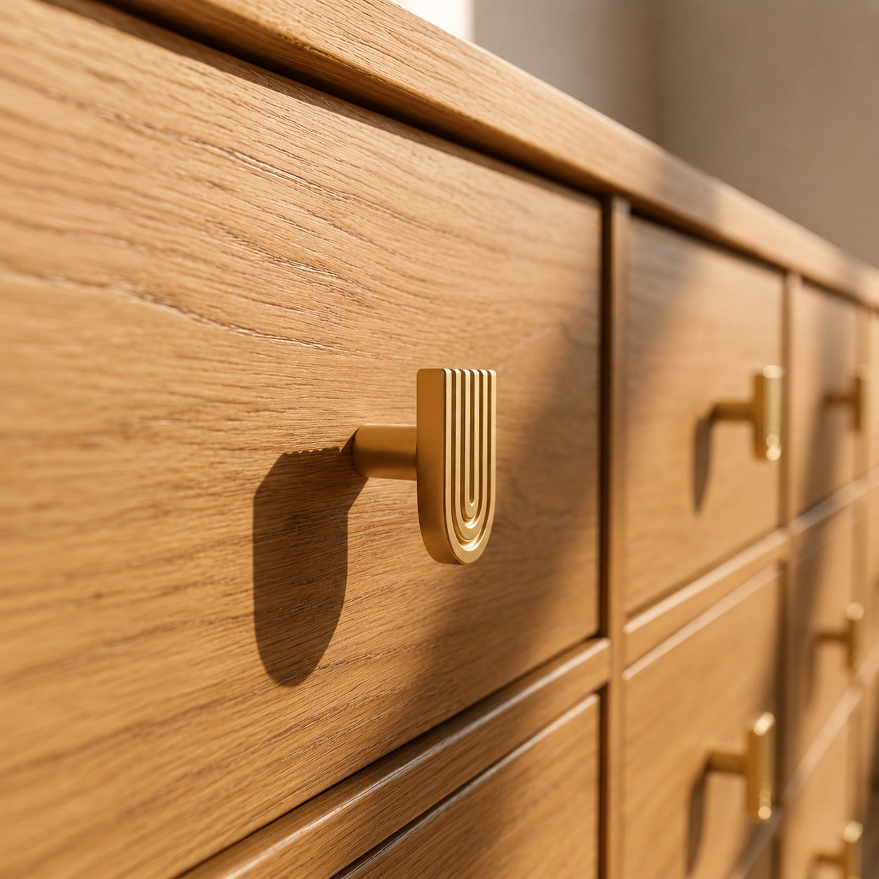 Solid Brass Art Deco Cabinet Knobs & Pulls (Multiple Sizes)
