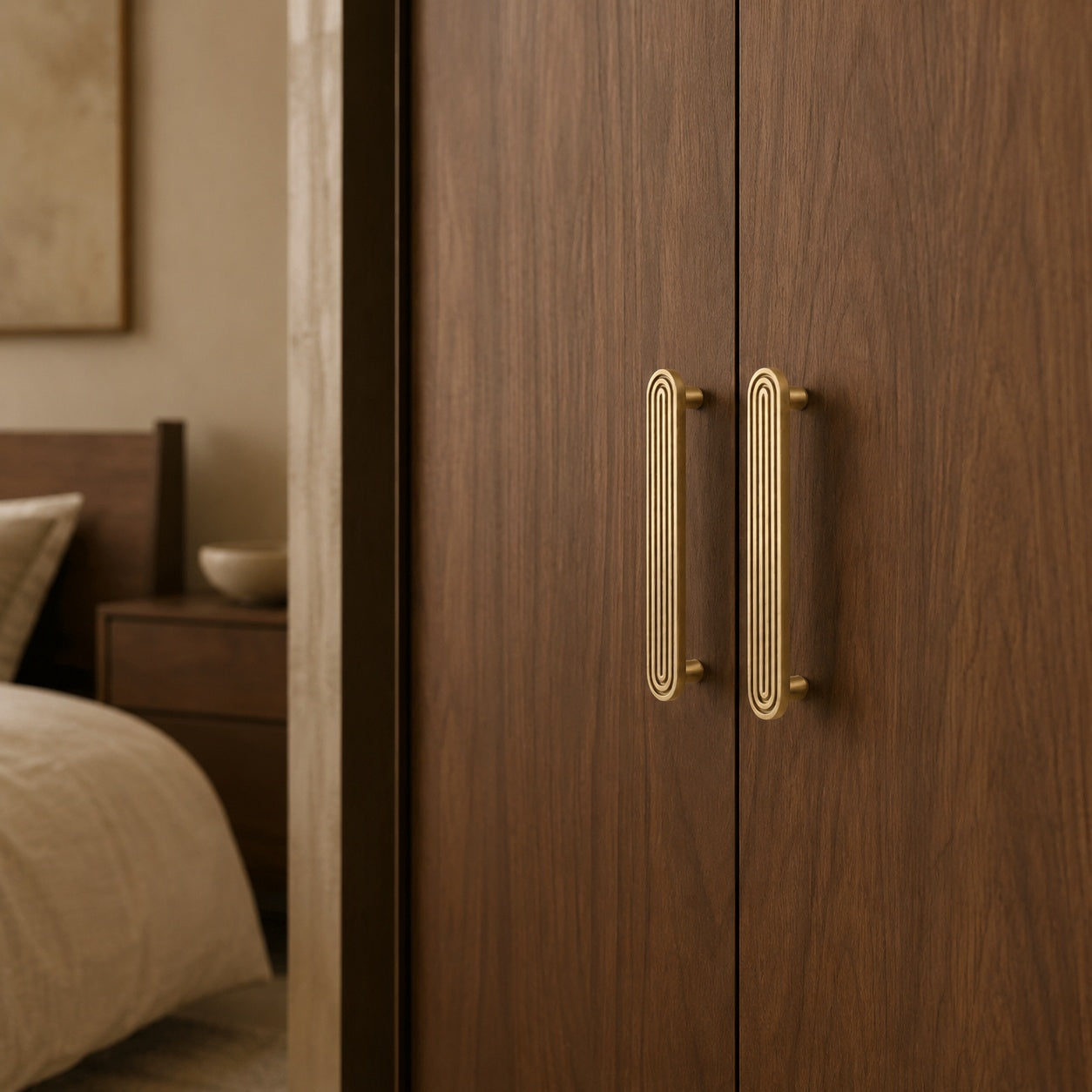 Solid Brass Art Deco Cabinet Knobs & Pulls (Multiple Sizes)