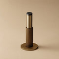 Solid Brass Knurled Door Stop (Rubber-Capped Tip)