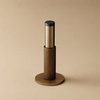 Solid Brass Knurled Door Stop (Rubber-Capped Tip)