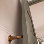 Solid Brass Knurled Door Stop (Rubber-Capped Tip)