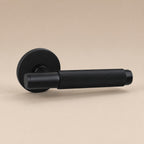 Solid Brass Knurled Grip Door Handle Set (Emergency-Access Lock)