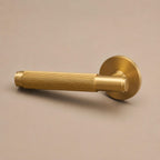 Solid Brass Knurled Grip Door Handle Set (Emergency-Access Lock)