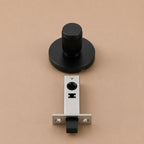 Solid Brass Knurled Grip Door Handle Set (Emergency-Access Lock)
