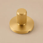 Solid Brass Knurled Grip Door Handle Set (Emergency-Access Lock)