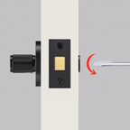 Solid Brass Knurled Grip Door Handle Set (Emergency-Access Lock)