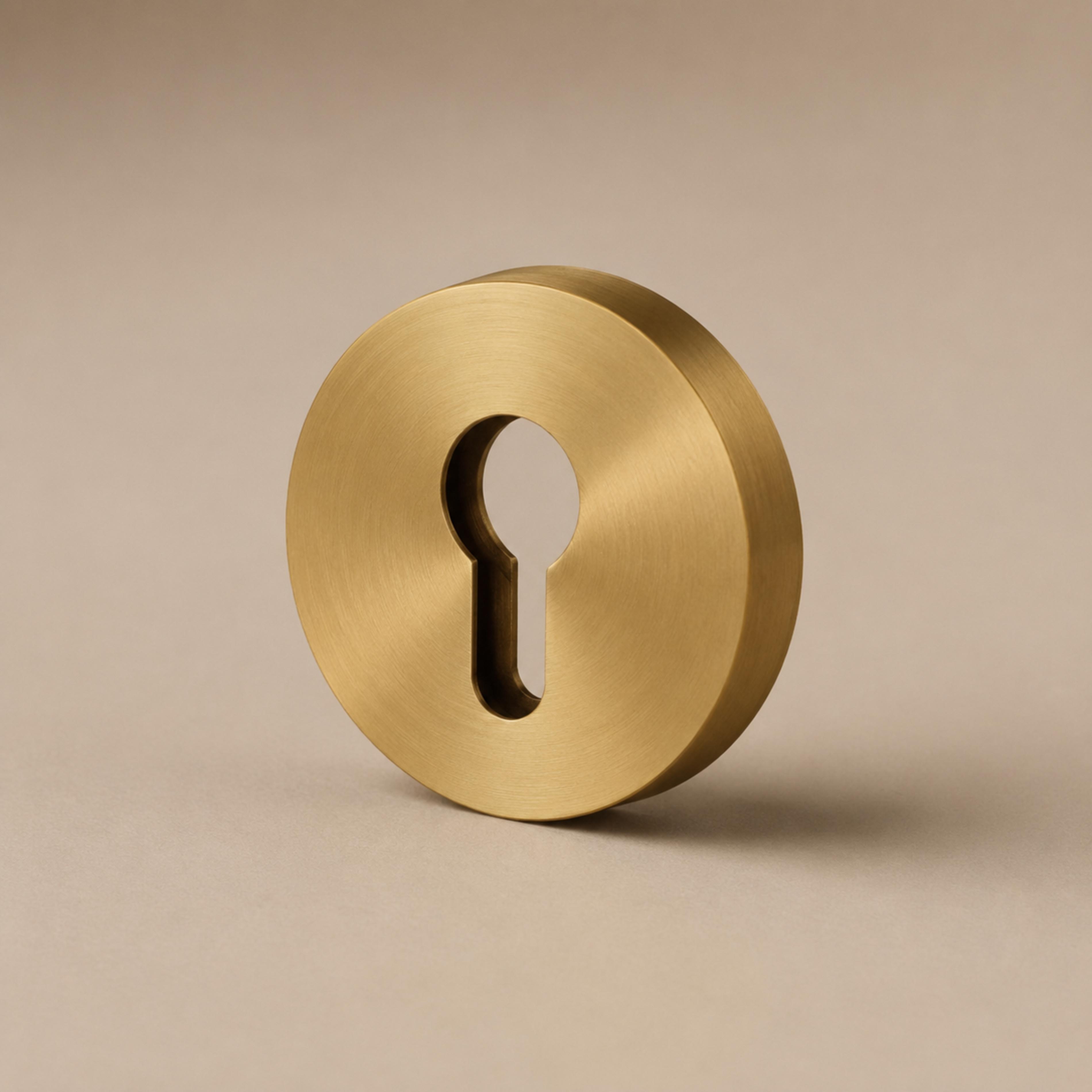 Solid Brass Knurled Grip Interior Door Handle Set (Privacy Lock)