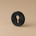 Solid Brass Knurled Grip Interior Door Handle Set (Privacy Lock)