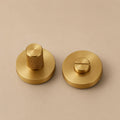 Solid Brass Knurled Grip Interior Door Handle Set (Privacy Lock)