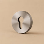Solid Brass Knurled Grip Interior Door Handle Set (Privacy Lock)