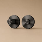 Solid Brass Knurled Grip Interior Door Handle Set (Privacy Lock)