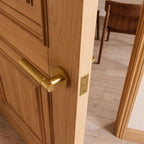 Solid Brass Knurled Lever Interior Door Handle (Square Or Round Rosette)