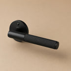 Solid Brass Knurled Lever Interior Door Handle (Square Or Round Rosette)