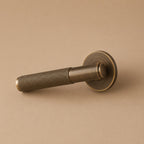 Solid Brass Knurled Lever Interior Door Handle (Square Or Round Rosette)
