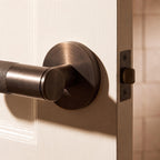 Solid Brass Knurled Lever Interior Door Handle (Square Or Round Rosette)