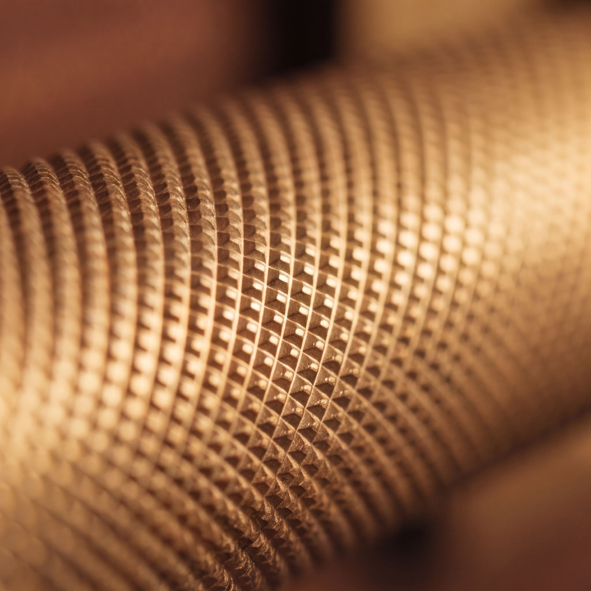 Solid Brass Knurled Lever Interior Door Handle (Square Or Round Rosette)