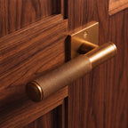 Solid Brass Knurled Lever Interior Door Handle (Square Or Round Rosette)