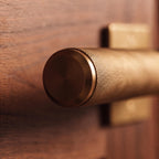 Solid Brass Knurled Lever Interior Door Handle (Square Or Round Rosette)