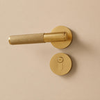 Solid Brass Knurled Lever Interior Door Handle (Square Or Round Rosette)