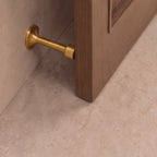 Solid Brass Rubber-Tip Door Stop (Dual Mount)