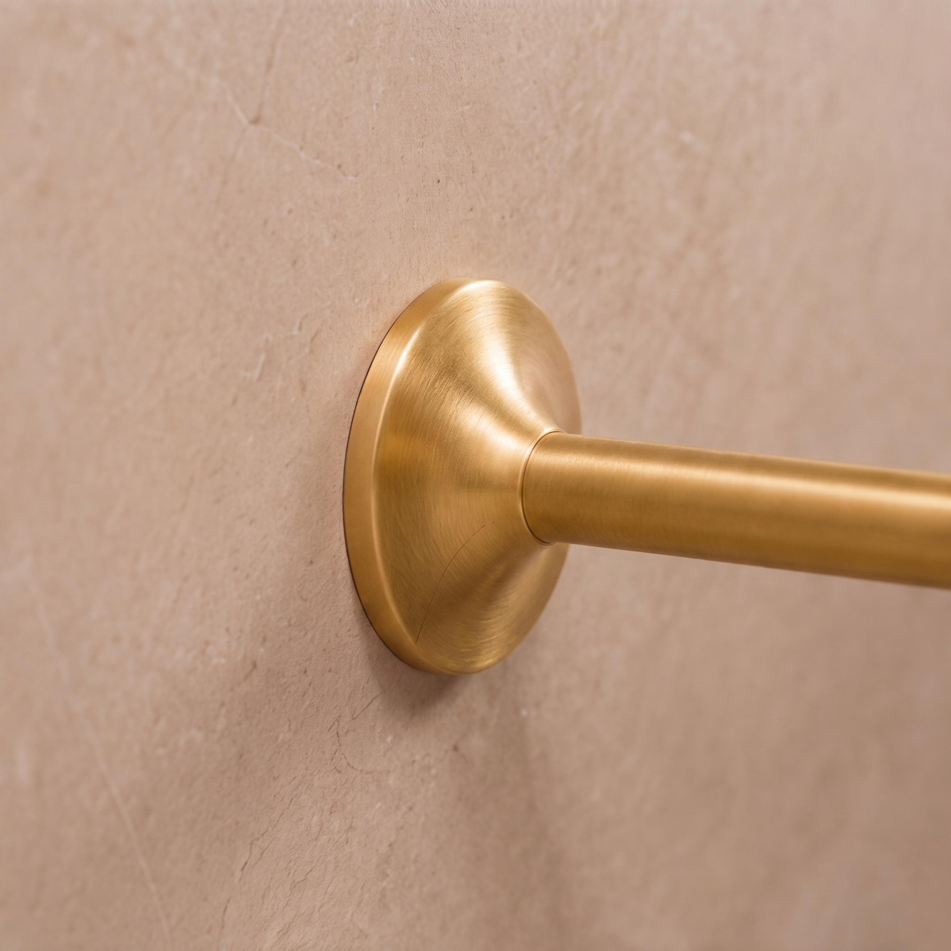 Solid Brass Rubber-Tip Door Stop (Dual Mount)