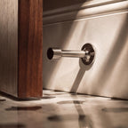 Solid Brass Rubber-Tip Door Stop (Dual Mount)