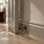 Solid Brass Rubber-Tip Door Stop (Dual Mount)