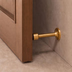 Solid Brass Rubber-Tip Door Stop (Dual Mount)