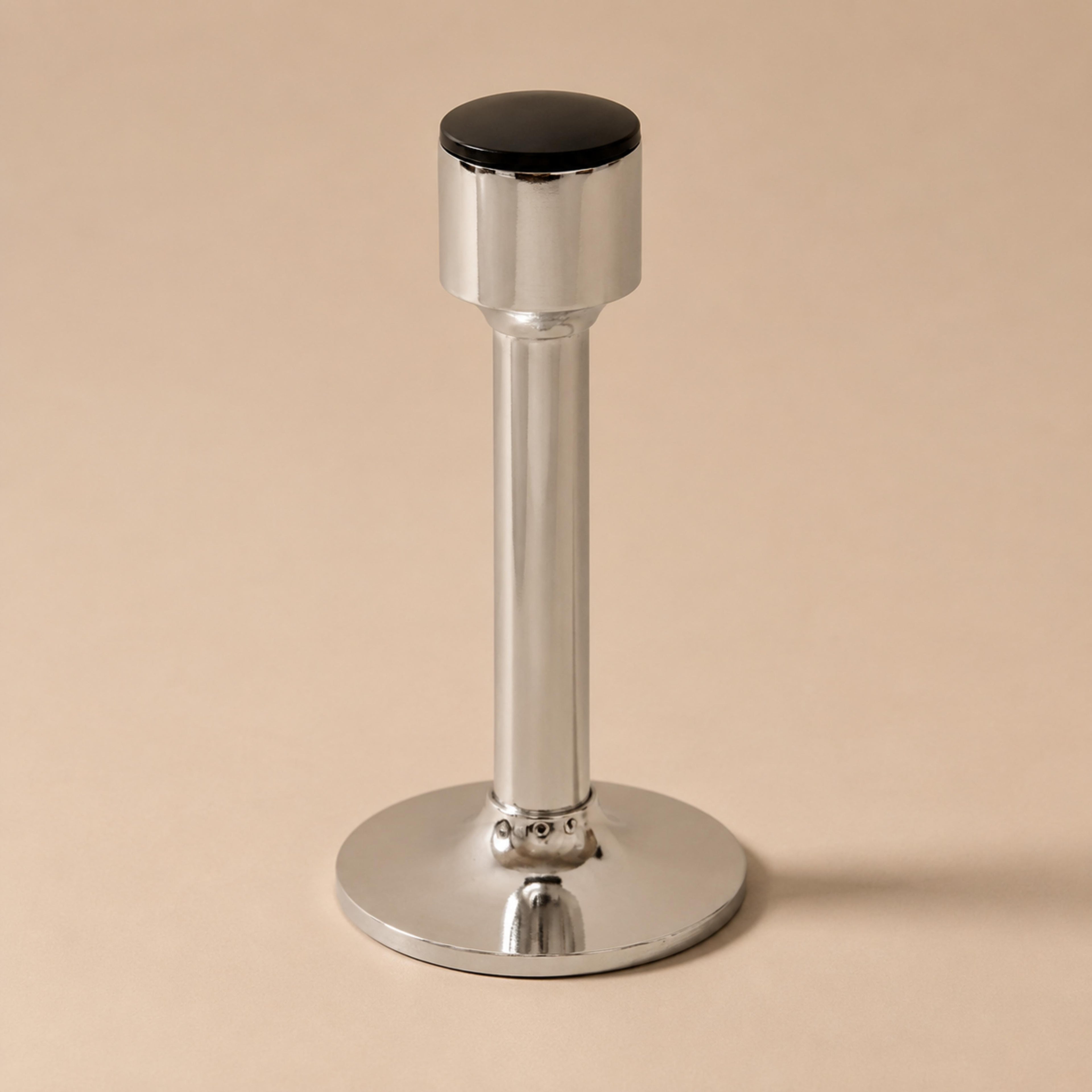 Solid Brass Rubber-Tip Door Stop (Dual Mount)