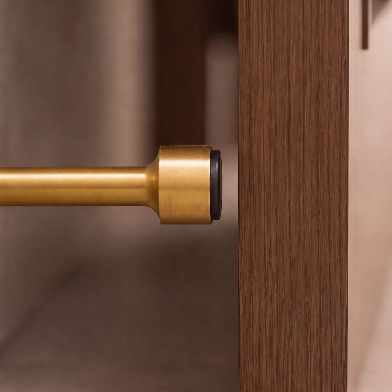 Solid Brass Rubber-Tip Door Stop (Dual Mount)