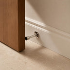 Solid Brass Rubber-Tip Door Stop (Dual Mount)
