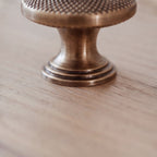 Solid Brass Textured Edge Cabinet Hardware Set (Knobs & Pulls)