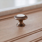 Solid Brass Textured Edge Cabinet Hardware Set (Knobs & Pulls)