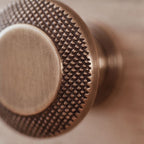 Solid Brass Textured Edge Cabinet Hardware Set (Knobs & Pulls)