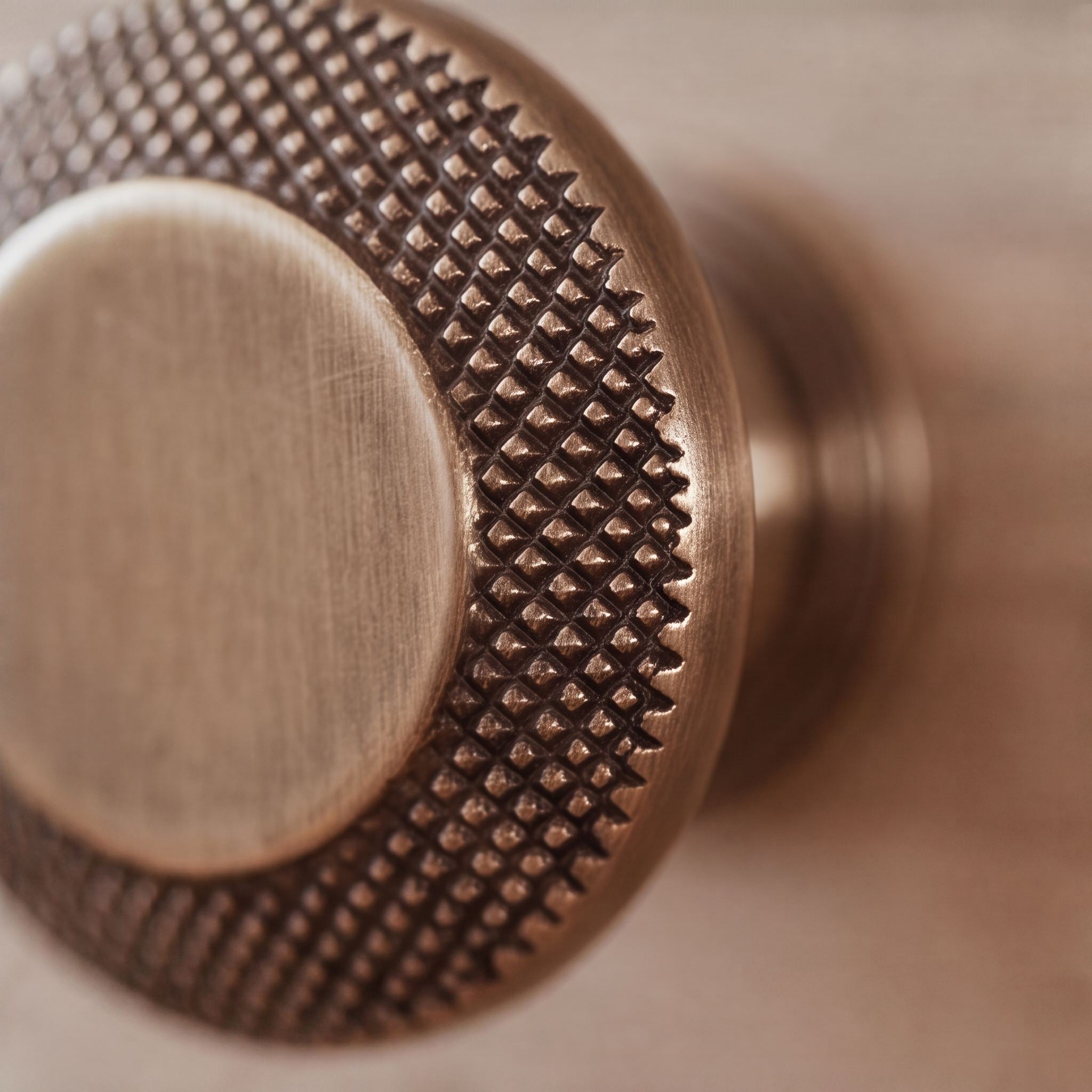 Solid Brass Textured Edge Cabinet Hardware Set (Knobs & Pulls)