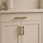 Solid Brass Textured Edge Cabinet Hardware Set (Knobs & Pulls)