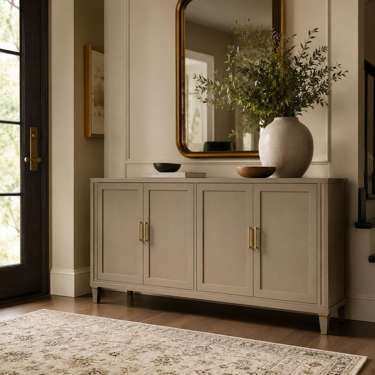 Solid Brass Textured Edge Cabinet Hardware Set (Knobs & Pulls)