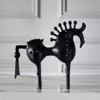 Solid Metal Modern Abstract Horse Sculpture