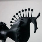 Solid Metal Modern Abstract Horse Sculpture