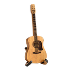 Solid Oak Guitar-Shaped Pick Holder
