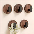 Solid Walnut Self-Adhesive Wall Hook