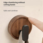 Solid Walnut Self-Adhesive Wall Hook