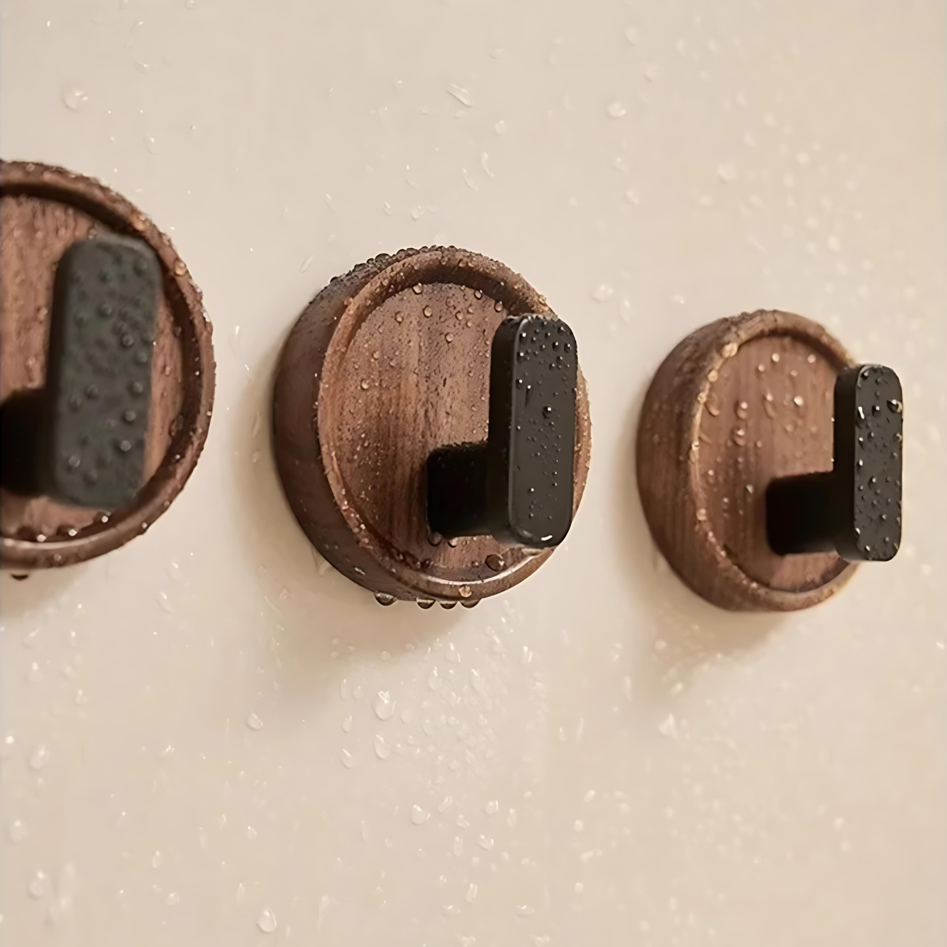 Solid Walnut Self-Adhesive Wall Hook