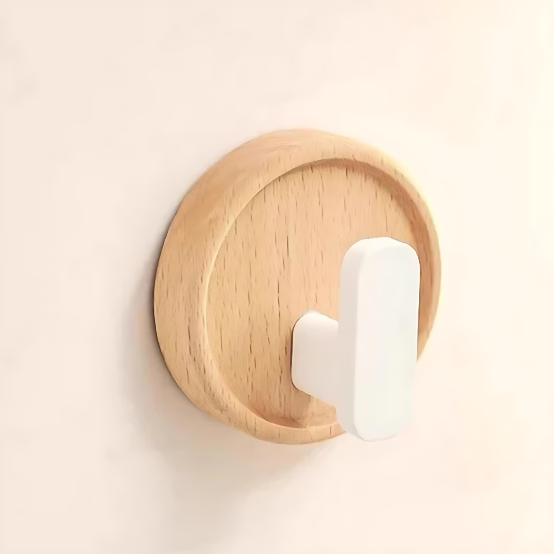 Solid Walnut Self-Adhesive Wall Hook