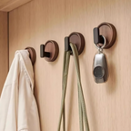 Solid Walnut Self-Adhesive Wall Hook