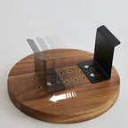 Solid Wood Adjustable Clip-On Sofa Armrest Tray (12 in Diameter)